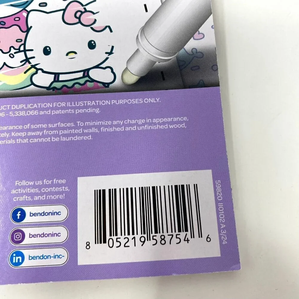 Bendon Hello Kitty Imagine Ink Magic Ink Picture Activity Book Kids' Road Trip
